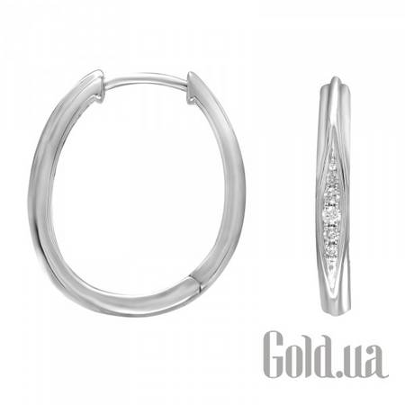 Серьги-кольца Золотые серьги с бриллиантами