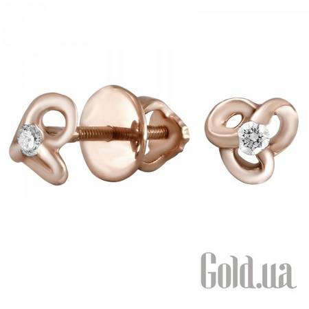 Серьги Золотые серьги с бриллиантами