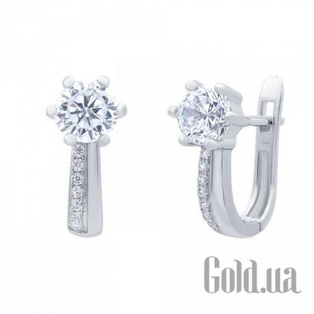 Серьги Серебряные серьги с куб. циркониями