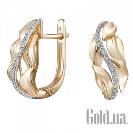 Серьги Золотые серьги с бриллиантами