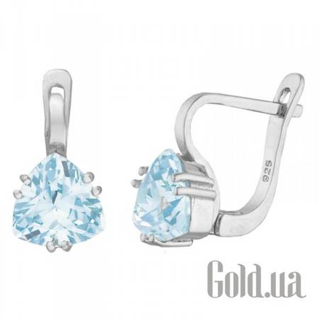 Серьги Серебряные серьги с куб. циркониями