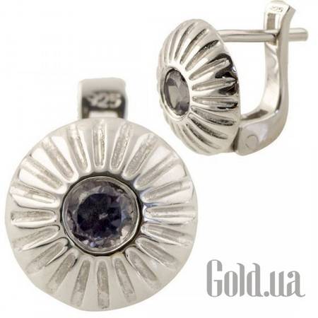 Серьги Серебряные серьги с александритами
