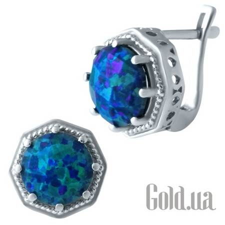 Серьги Серебряные серьги с опалами