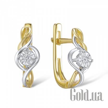 Серьги Золотые серьги с бриллиантами
