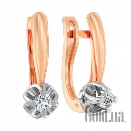 Серьги Золотые серьги с куб. циркониями