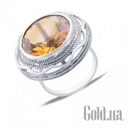 Женские кольца Женское серебряное кольцо с кварцем, 17