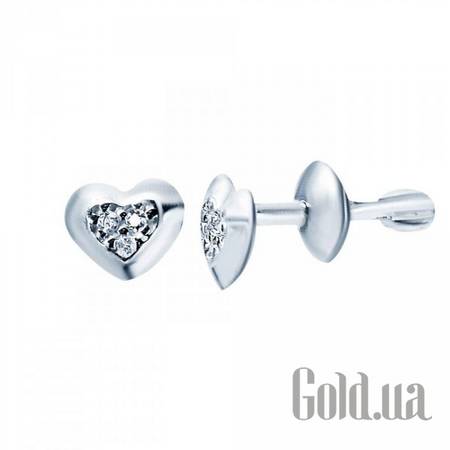 Серьги-гвоздики Серебряные серьги с куб. циркониями