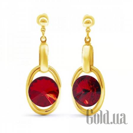 Серьги с подвесками Серьги с кристаллами Swarovski в позолоте