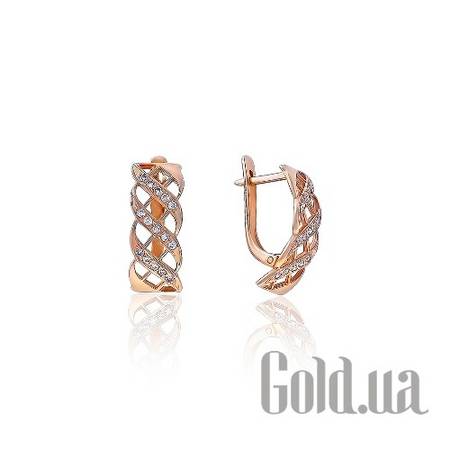 Серьги Золотые серьги с куб. циркониями