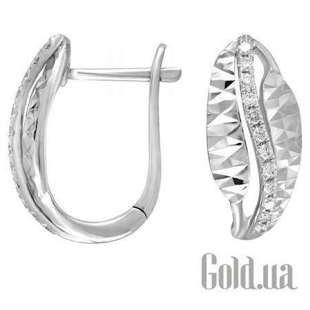 Серьги Золотые серьги с бриллиантами