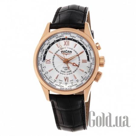 Швейцарские часы gold silver dial 100508.145L GMT