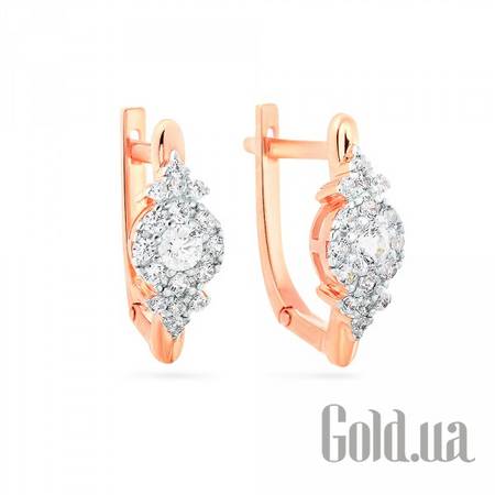 Серьги Золотые серьги с куб. циркониями