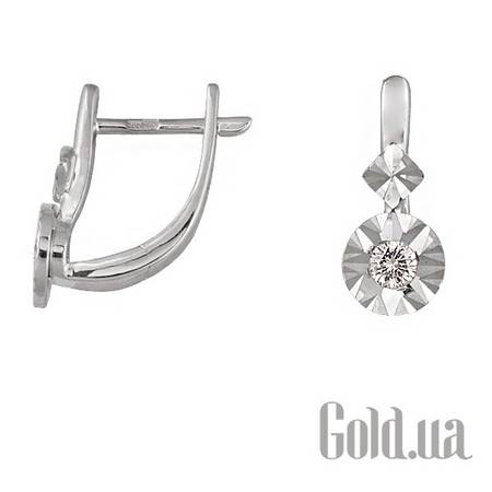 Серьги Золотые серьги с бриллиантами