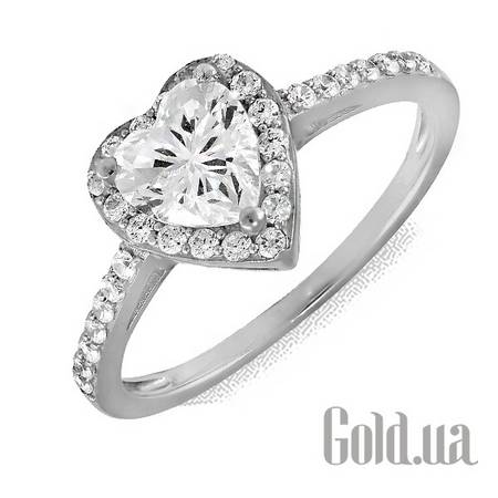 Кольцо Серебряное кольцо с куб. циркониями, 17