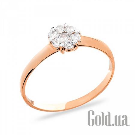 Кольцо Золотое кольцо с куб. циркониями, 17.5
