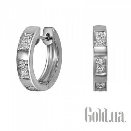 Серьги-кольца Золотые серьги с бриллиантами