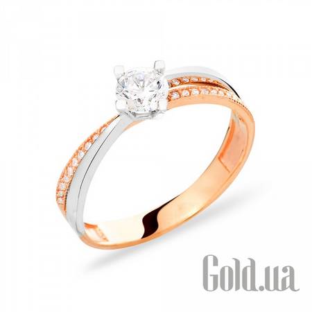 Кольцо Золотое кольцо с куб. циркониями, 18.5