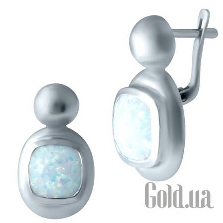 Серьги Серебряные серьги с опалами