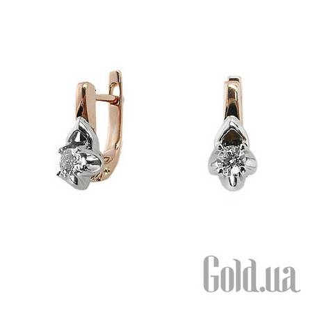 Серьги Золотые серьги с бриллиантами 0,24 карата