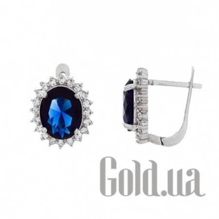 Серьги Серебряные серьги с куб. циркониями