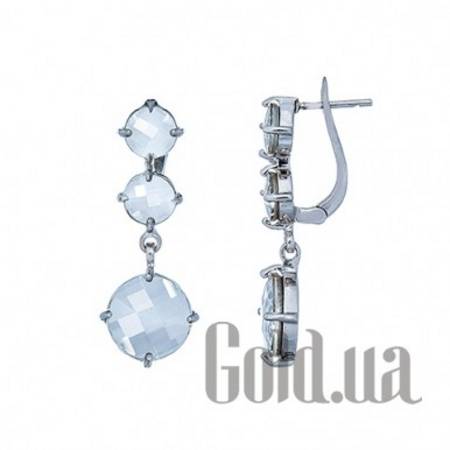 Серьги с подвесками Серебряные серьги с кристаллами Сваровски