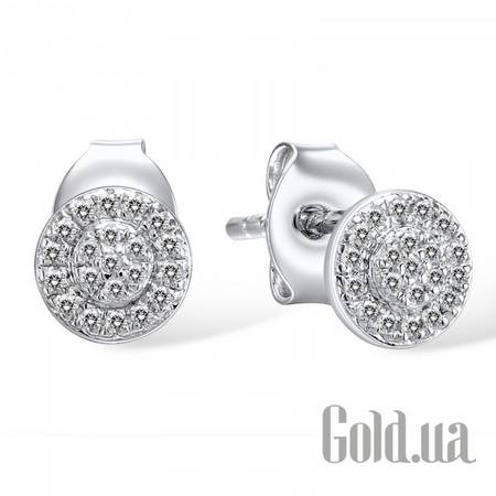 Серьги-гвоздики Золотые серьги с бриллиантами