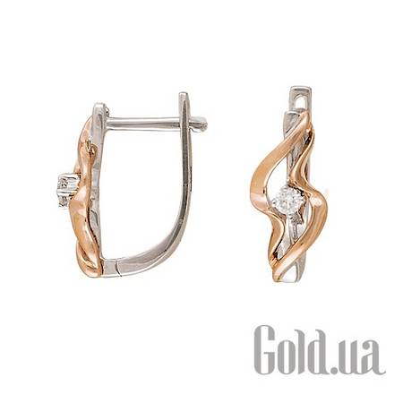 Серьги Золотые серьги с бриллиантами