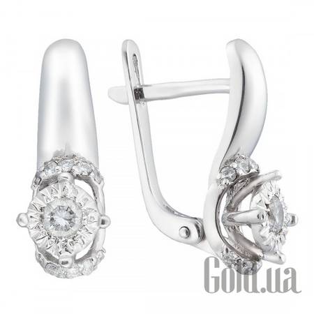 Серьги Золотые серьги с бриллиантами