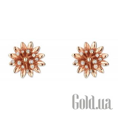 Серьги-гвоздики Золотые серьги с бриллиантами