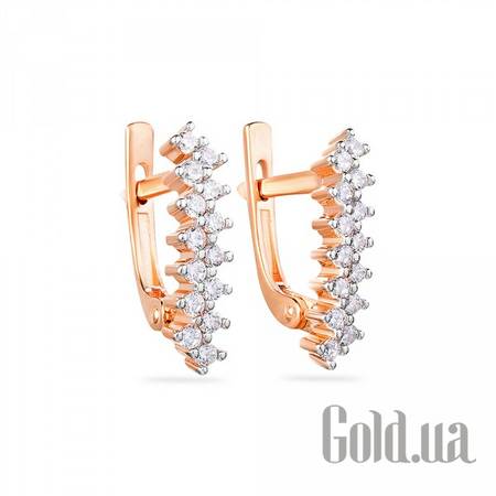 Серьги Золотые серьги с куб. циркониями