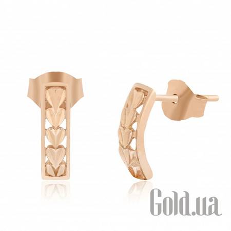 Серьги-гвоздики Серебряные серьги в позолоте