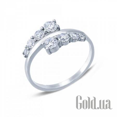 Женские кольца Женское серебряное кольцо с куб. циркониями, 16