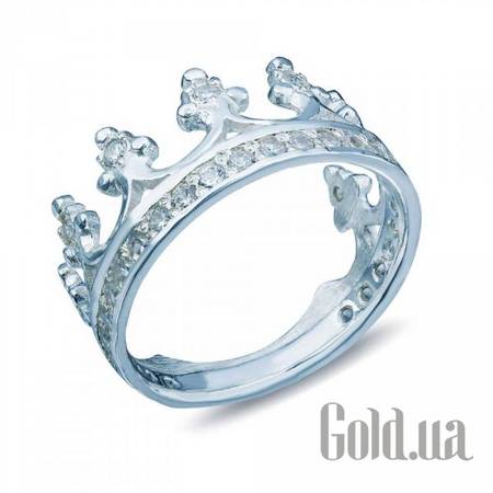 Женские кольца Женское серебряное кольцо с куб. циркониями, 18.5