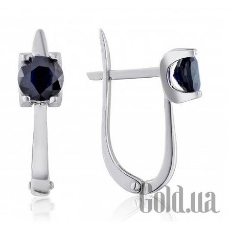 Серьги Золотые серьги с сапфирами