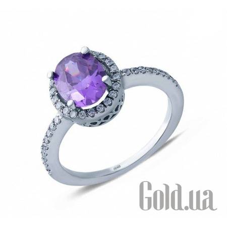 Женские кольца Женское серебряное кольцо с  куб. циркониями, 16