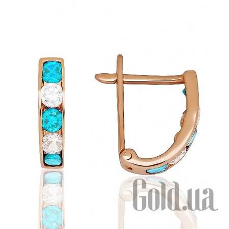 Серьги Золотые серьги с куб. циркониями