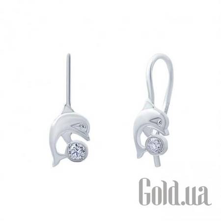 Детские серьги Серебряные серьги с куб. циркониями