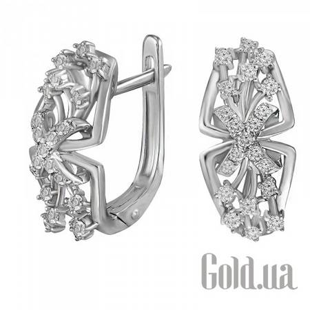 Серьги Золотые серьги с бриллиантами