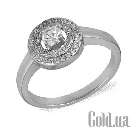 Кольцо Серебряное кольцо с куб. циркониями, 16.5