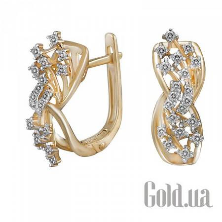 Серьги Золотые серьги с бриллиантами