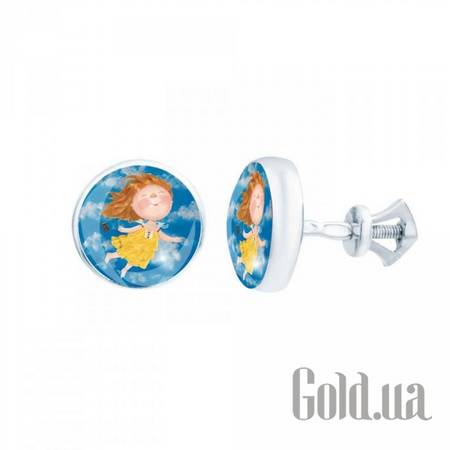 Серьги-гвоздики Серебряные серьги 