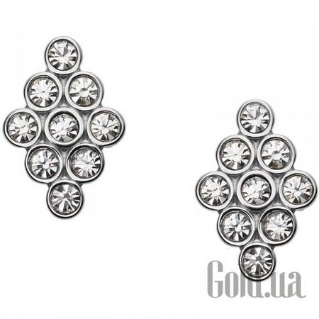 Пусеты (гвоздики) Стальные серьги со стразами