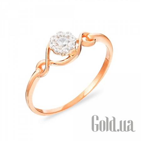 Кольцо Золотое кольцо с куб. циркониями, 15