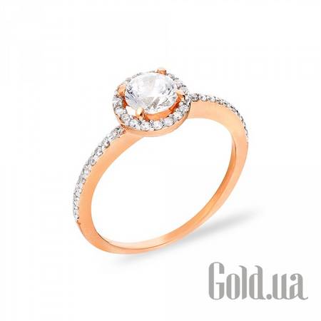 Кольцо Золотое кольцо с куб. циркониями, 18