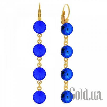 Серьги с подвесками Серьги с кристаллами Swarovski в позолоте