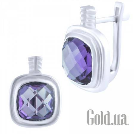 Серьги Серебряные серьги с александритами