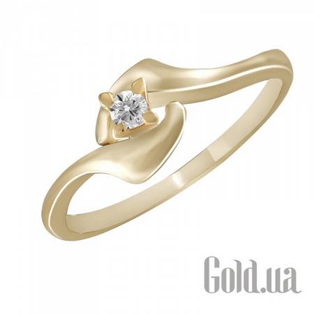 Кольцо Золотое кольцо с бриллиантом, 17.5