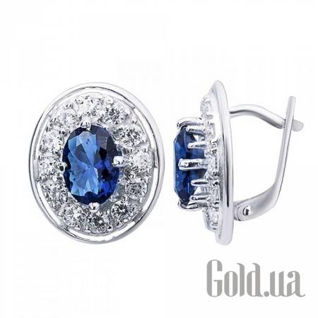 Серьги Серебряные серьги с куб. циркониями