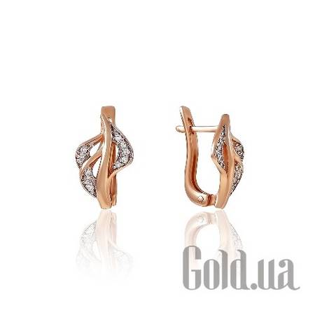 Серьги Золотые серьги с куб. циркониями