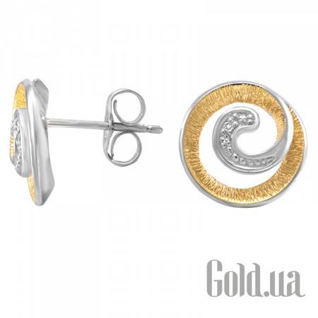 Серьги-гвоздики Золотые серьги с бриллиантами